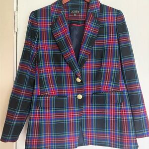 J.Crew Plaid Blazer | Tartan | Gold Buttons | Classic Preppy